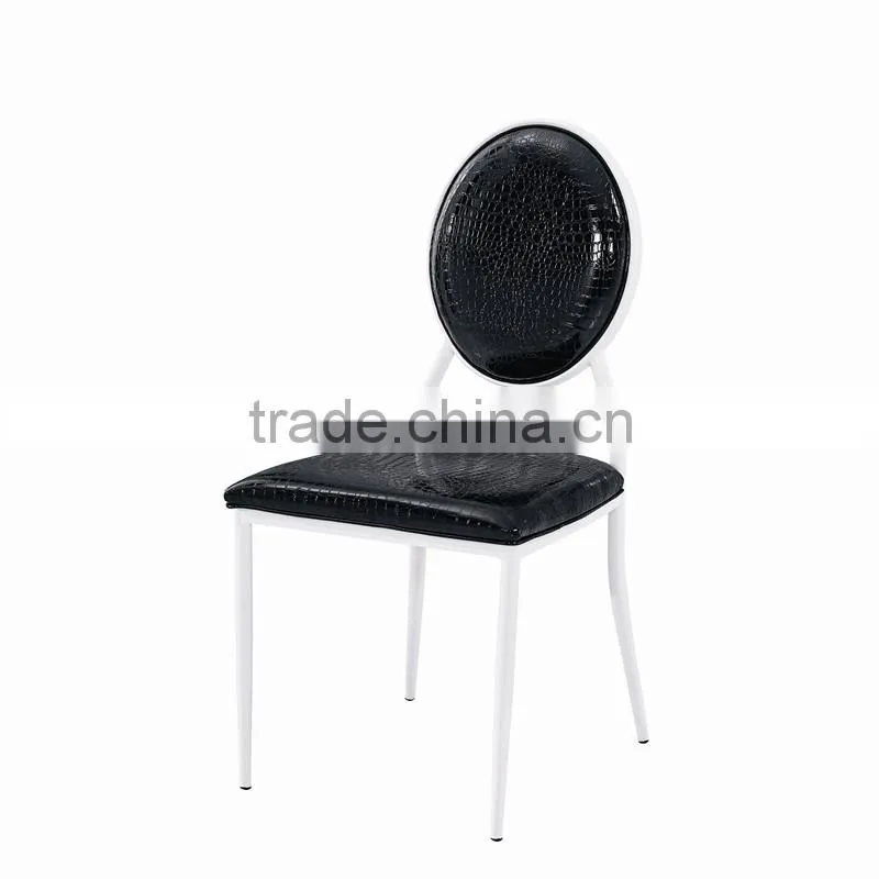 Small apartment minimalist dining table round tempered glass dining table