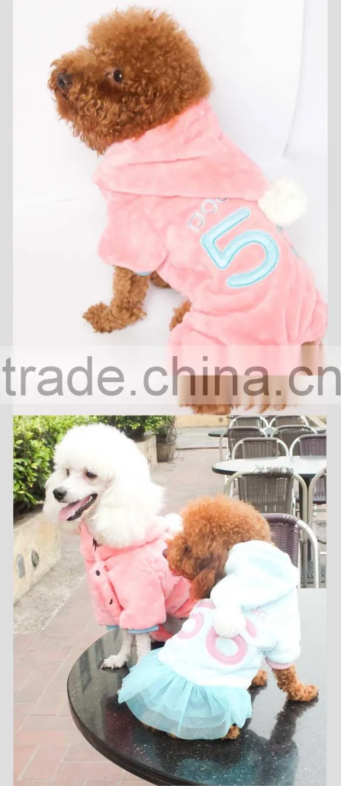 Sweet Hot Sale Soft Female Plush Cute Pet Dress Dog Clothes