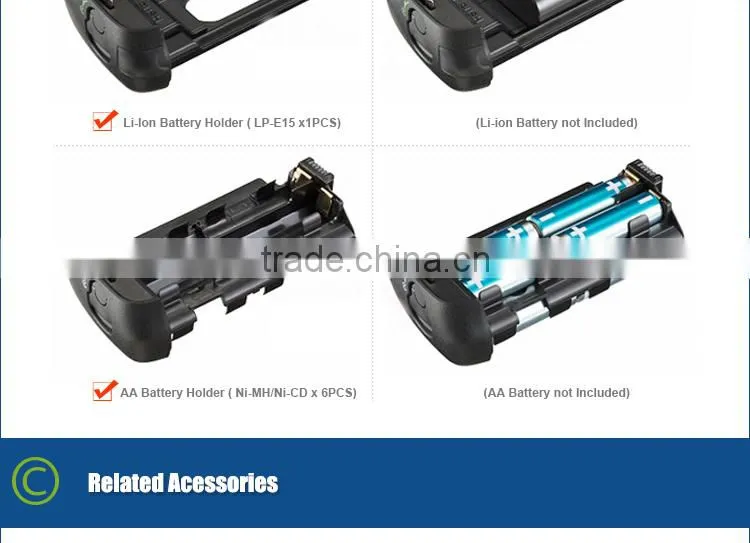 for Nikon MB-D15 Grip Multi Battery Power Pack for D7200 & D7100 Digital SLR Cameras