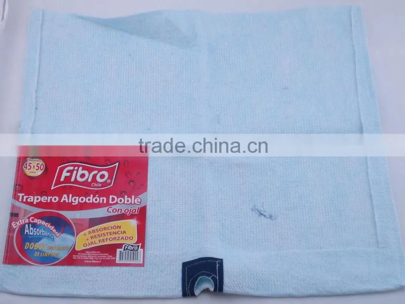 Stitch bonded nonwoven pink color 100%cotton floor wiping rags