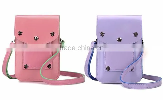 Alibaba China supplier OEM And Custom PU Cell Phone Shoulder Bag