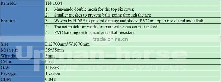 Professional Tennis mesh Nets,standard tennis net