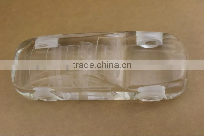 3d crystal car model for hot selling glass car model