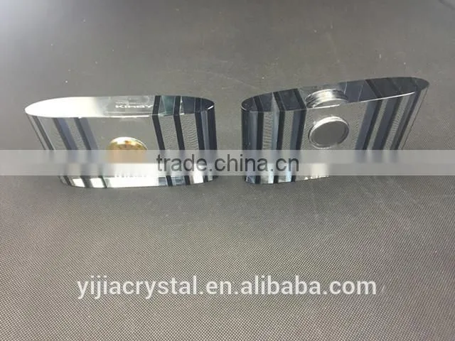 New Design Personalized Crystal clock, Optical Glass Clock for Gifts