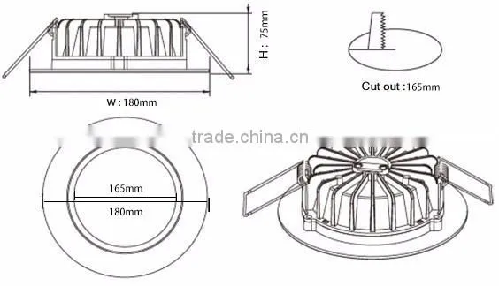 5W LED Downlight 5W Recessed IP44 LED Downlight