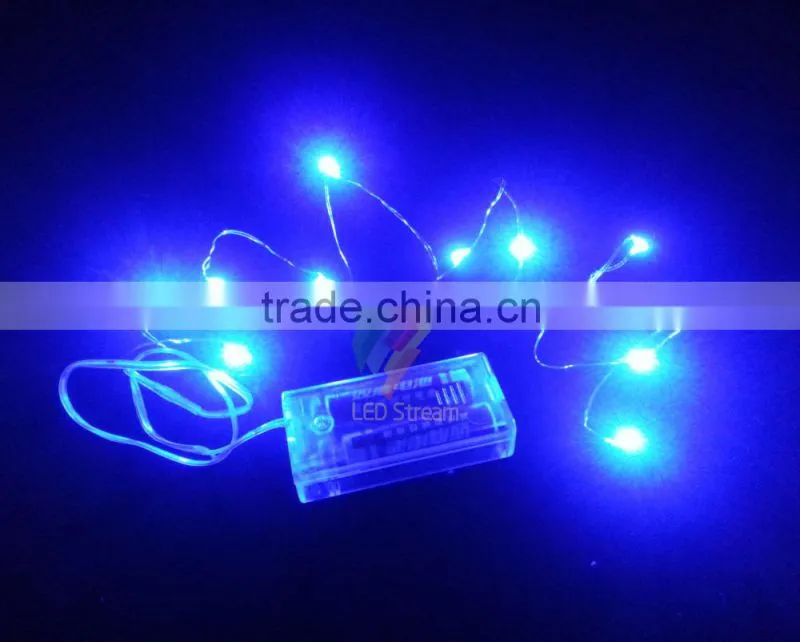 2AA Battery Operated 3.3ft Silver color Copper Wire LED string holiday lights