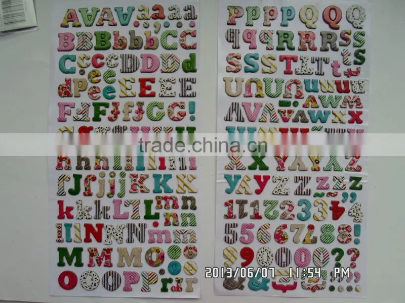 simple acrylic diamond 26 alphabet letter sticker