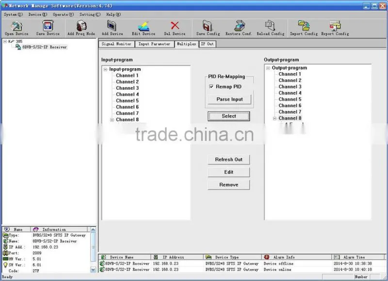 8 channel satellite iptv streaming