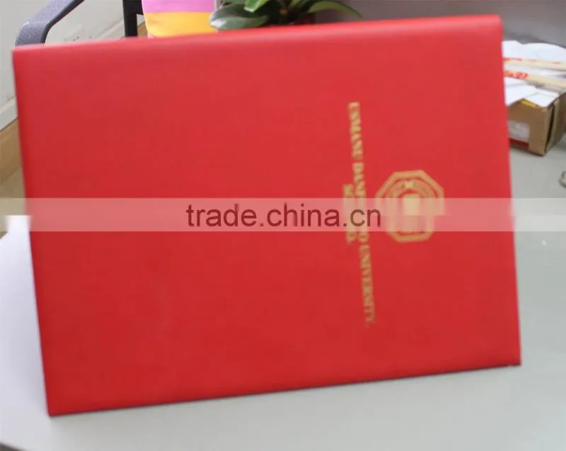 High Quality A4 Leather Diploma Holder, Diploma Holder with Leather Cover