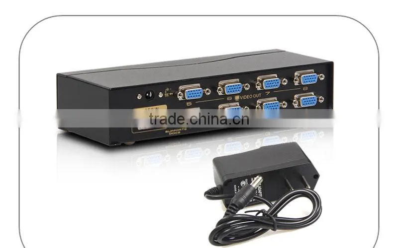 8 Port VGA Video Splitter - 1 in to 8 Out - 1 Pc to 8 Monitors