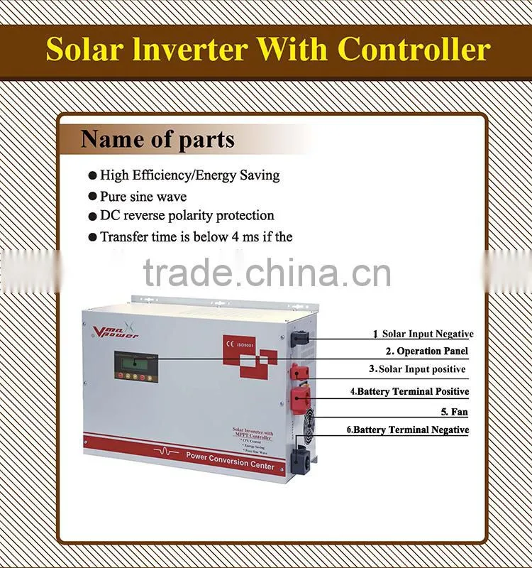 3000w 48v power inverter built in MPPT solar charge controller