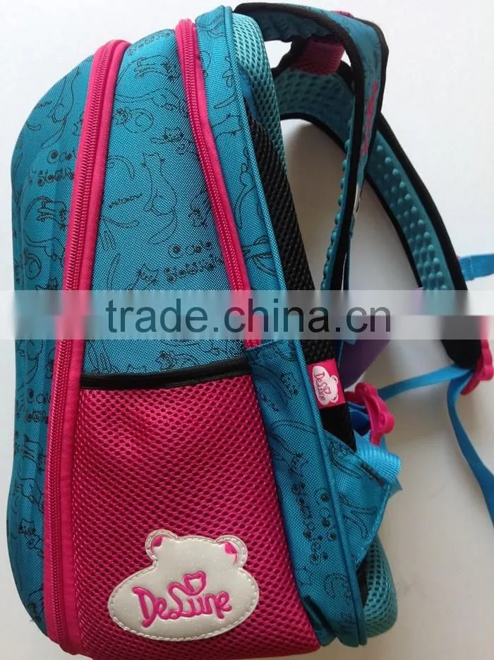 Cat print european school backpack girls school bags for kids