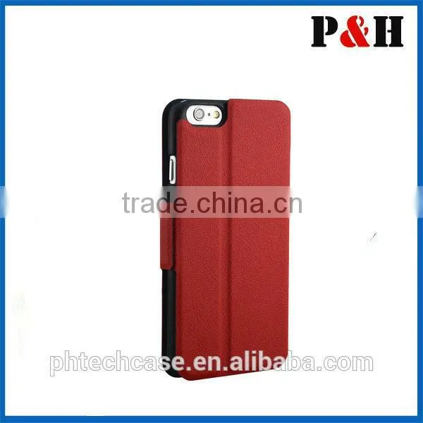 Multi-color leather case with window for iphone 6