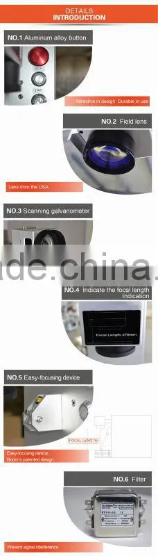 CE SGS approved portable laser marking machine price with EZCAD 100mm 200mm 300mm