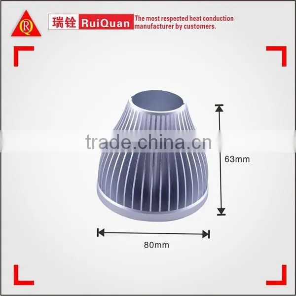 aluminum part with CNC machined cold forged heatsink for led buld light