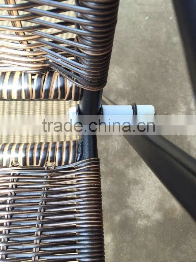 foldable rattan wicker chair with steel frame