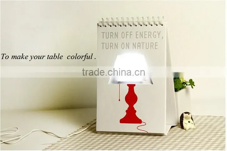 Custom USB Page By Page Lamp Desk Table Lamp LED Night Light