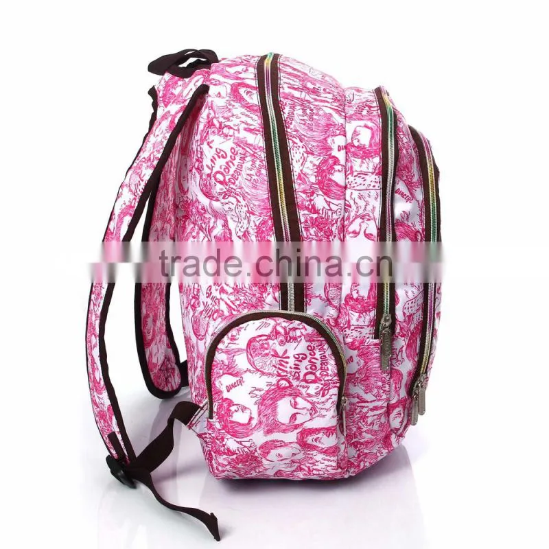 Fashion Girls Backpack Promotional Cartoon Picture School Bag