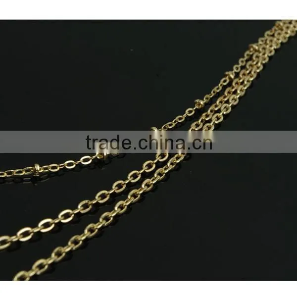 copper bead long plain gold necklace for women designs