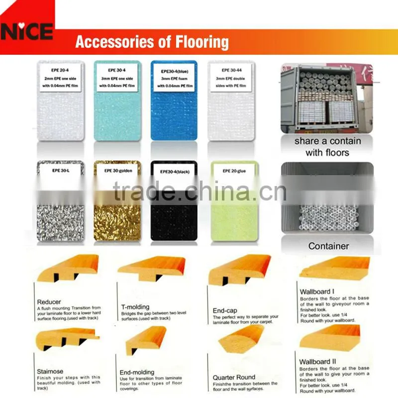 HDF Skiring board for laminate flooring