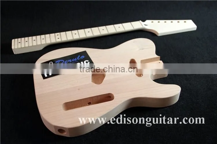 DIY Unfinished Electric Guitar Kits Solid A Level Mahagany Body MX-001