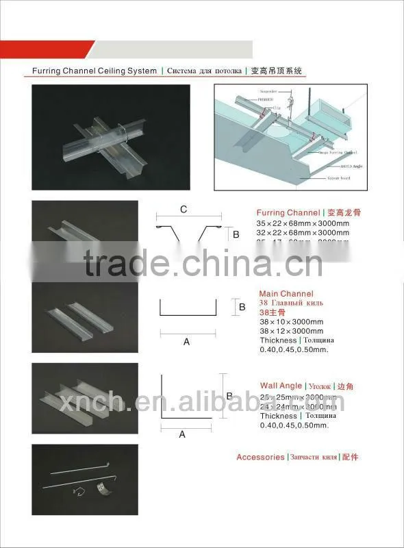 furring channel clip for Suspended False Ceiling Metal accessories