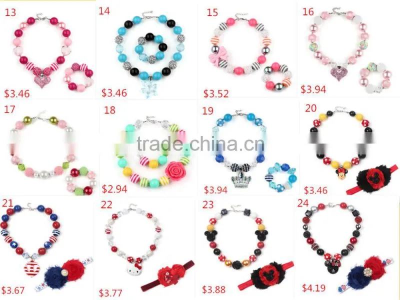 Multiple stylish wholesale oem elegant kids exquisite jewelry bracelet necklace set