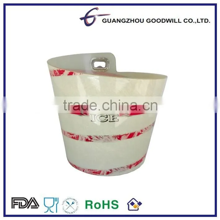 4L Plastic ice bucket with openner