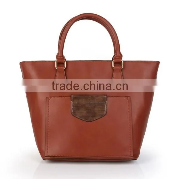 factory wholesale women pu leather lady tote bag
