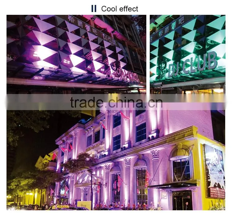 DMX control full color IP65 IP rating led 2-head washer