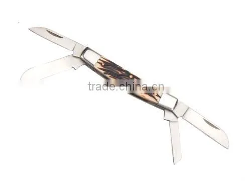 Best Quality 4 Blades Folding Pocket Knife with Bone Handle