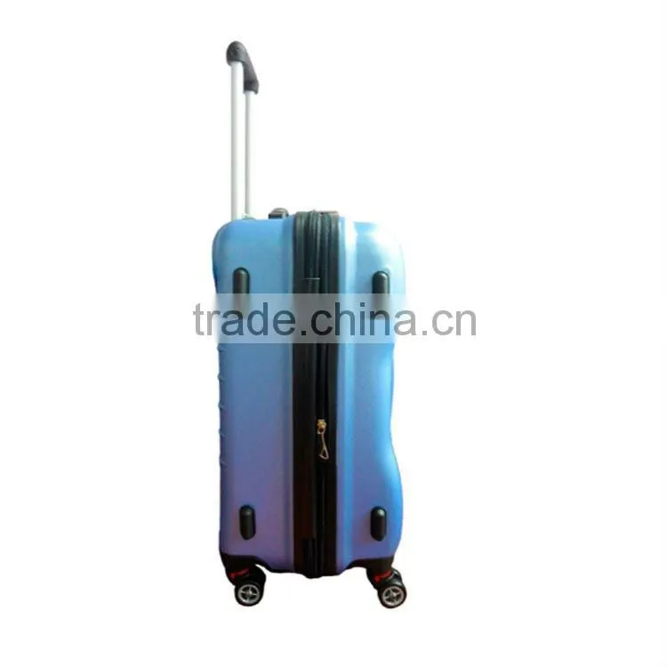 2015 china supplir abs trolley case with 8 wheels ( 3 pcs )/hard abs trolley case/abs pc trolley case