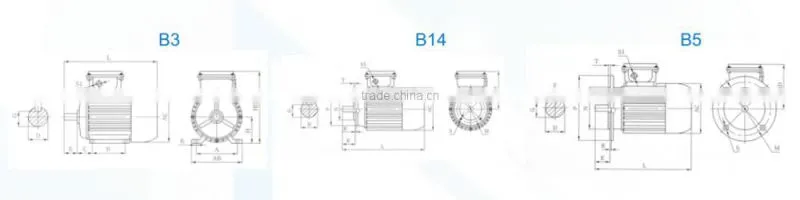 Three-phase YSG series asynchronous motors used for mechanical reduction gear