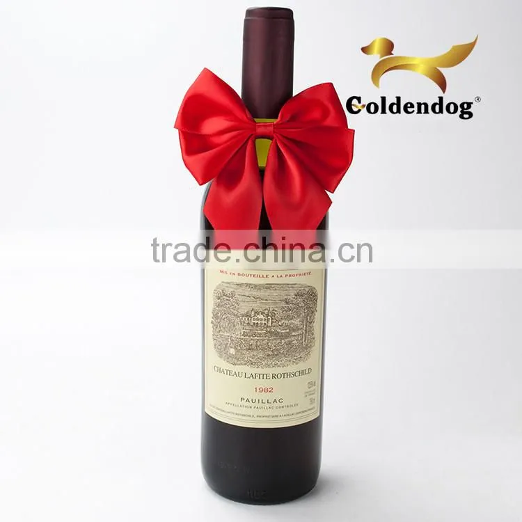 gift satin ribbon bows for bottle neck decorative