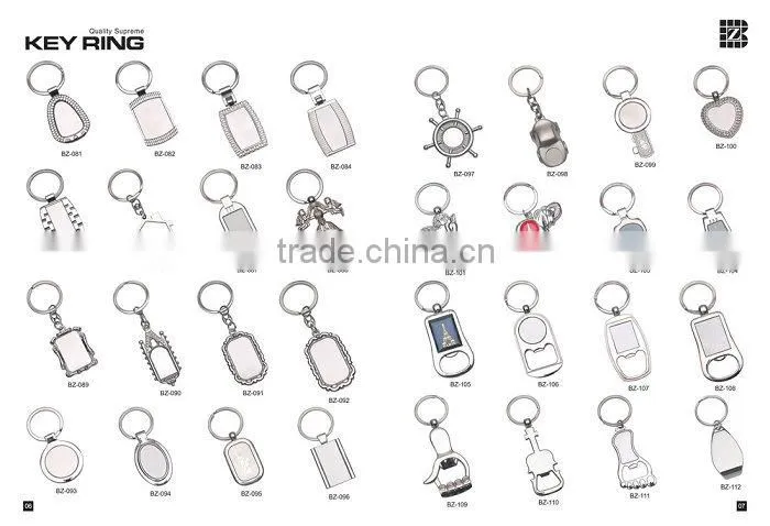 New Design China Blank Custom Metal Keychain