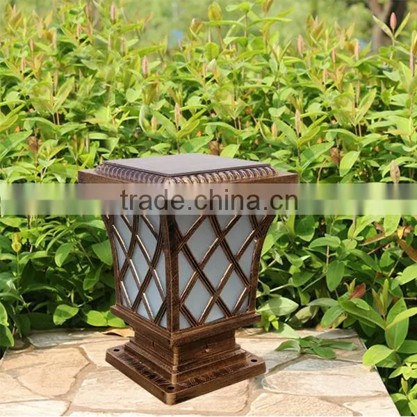 Modern solar pillar lights widely used led garden light square solar light