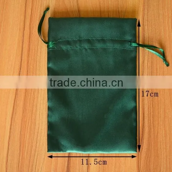 customize size drawstring satin silk virgin hair packaging bag