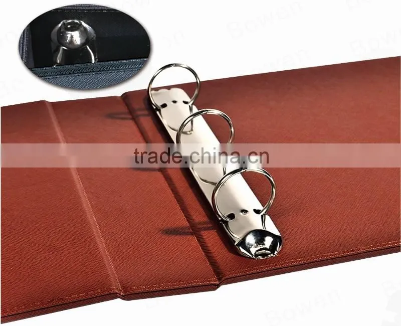 PU file folder &3 ring binder document folder&hotel file folder