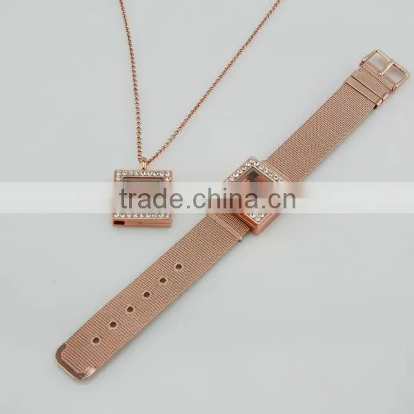 rose gold locket bracelet (BRJP18-054g)