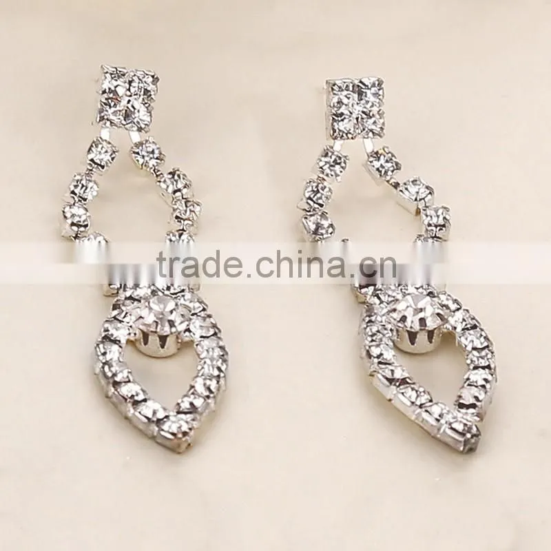High Quality Fashion Model Elegant Bride Jewelry Set Big Statement Necklace Earring