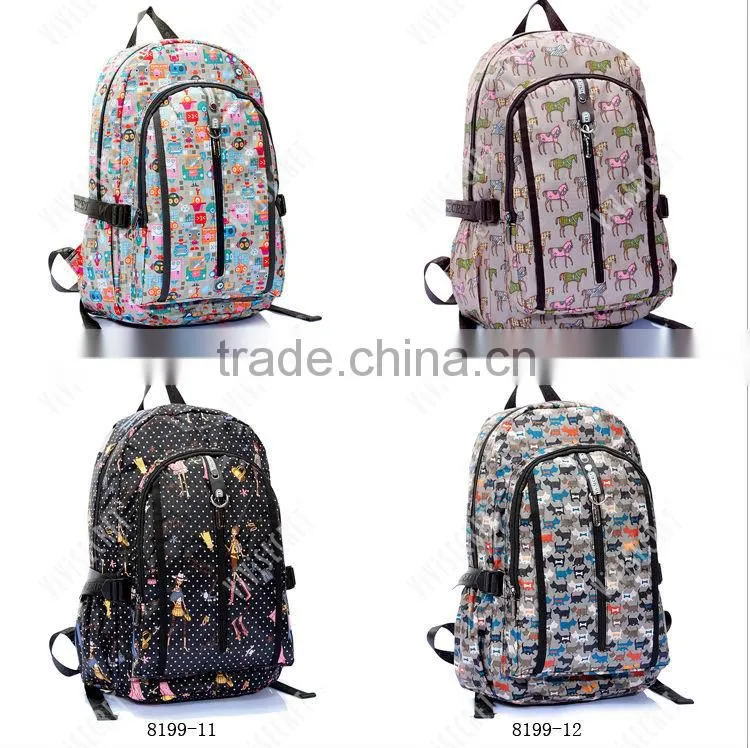 Buying wholesale import women's flower picture school backpack satchel from china