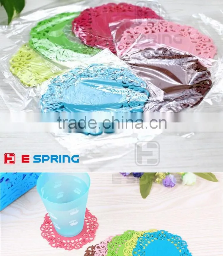 Coffee Cup Mat Eco-friendly Heat resistant Customize LOGO 6 Colors for your choose Silicone Mat