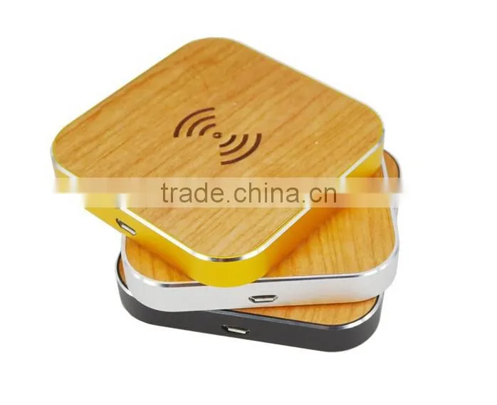 100% eco-friendly and high quality wooden wireless charger wood qi wireless charger pad