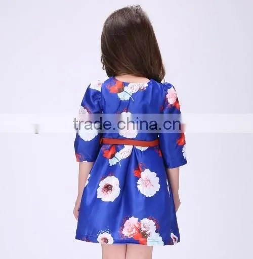 2016 stylish baby girl cheap flower girl dress satin material cheap latest dress designs for flower girls