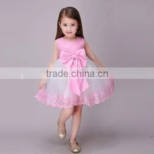 2016 top quality baby one piece girls party dresses Europe stylish latest party wear dresses for girls