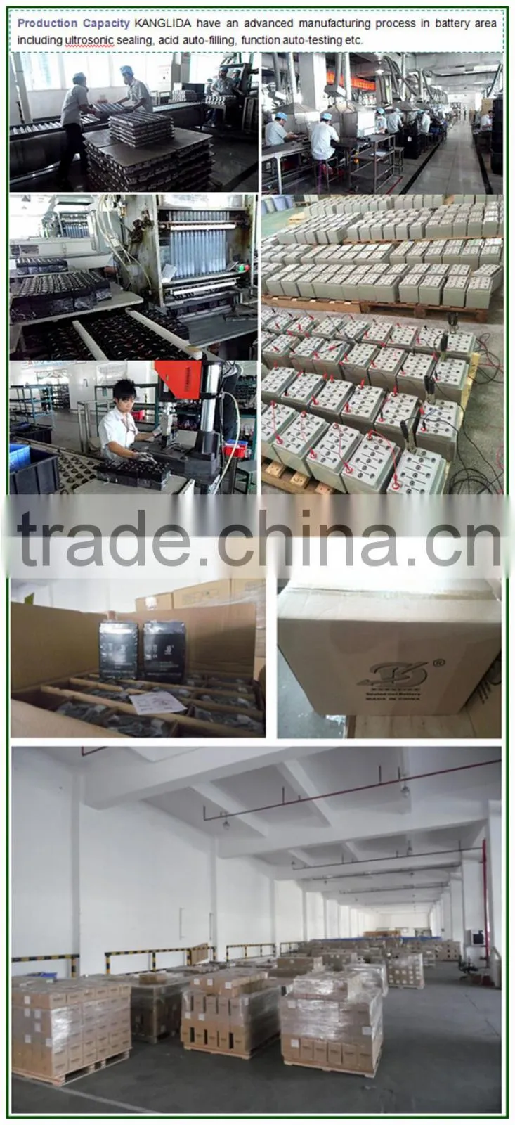 12v260ah rechargeable solar battery, kanglida lead acid battery