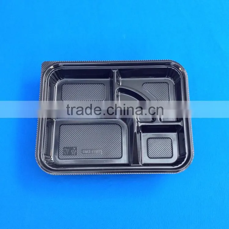 Plastic Disposable Lunch Box with Compartments