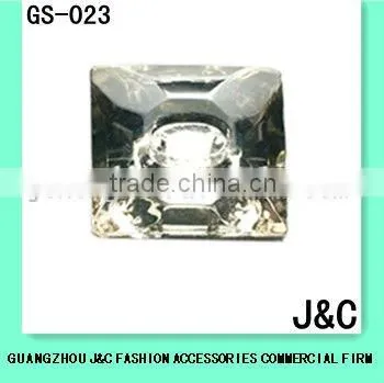 square glass crystal bead