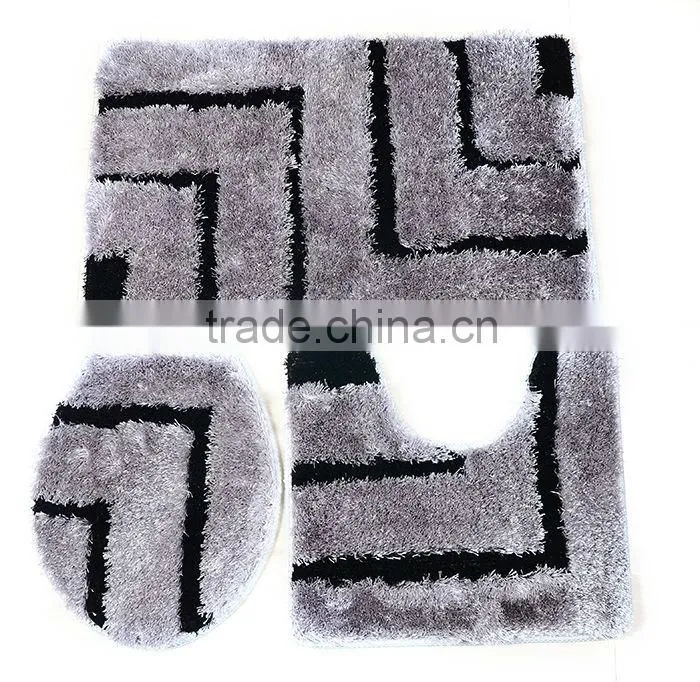 bathmat set 3pcs polyester carpets and rugs