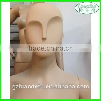 Faceless wrapped egg head mannequin for hat display